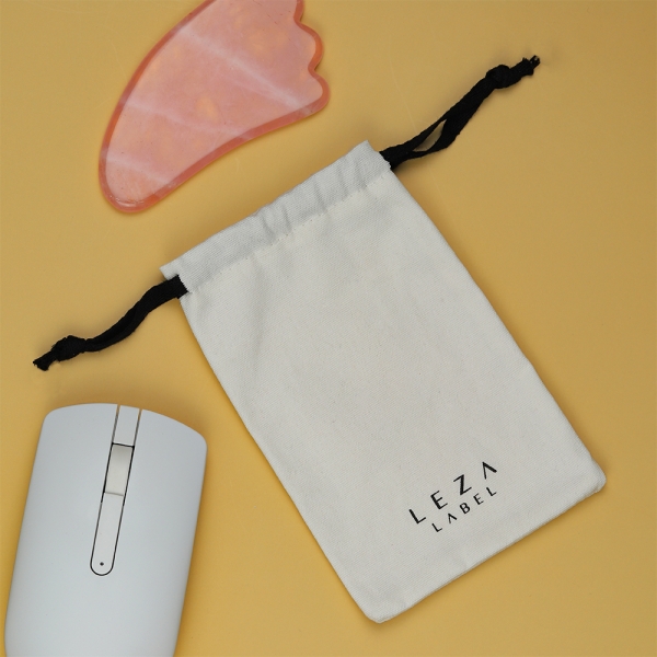 OEM Hot sale round bottom natural canvas cosmetic gift pouch eco friendly 100% Organic drawstring cotton Fabric candle bags