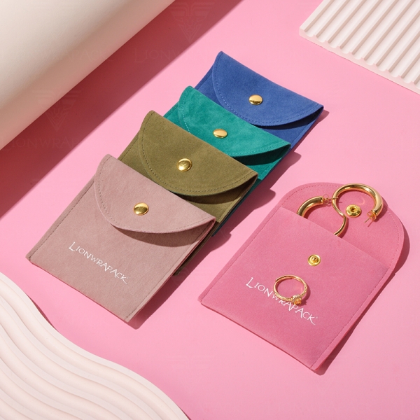 Lionwrapack Wholesale OEM Custom Printed Microfiber Cotton Gift Necklace Jewelry Packaging Bag Pouch