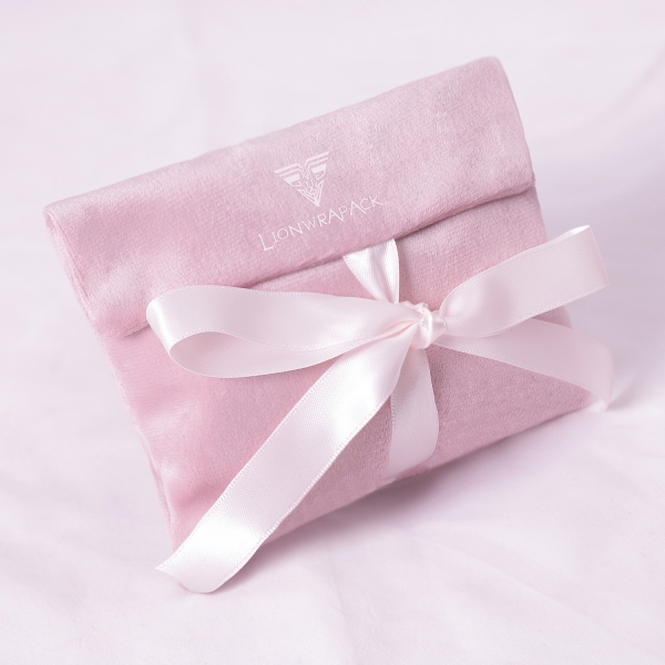Custom Logo Luxury Jewelry Packaging Bags Small Envelope Flap Velvet Suede Fabric Pouch With Bow Knot